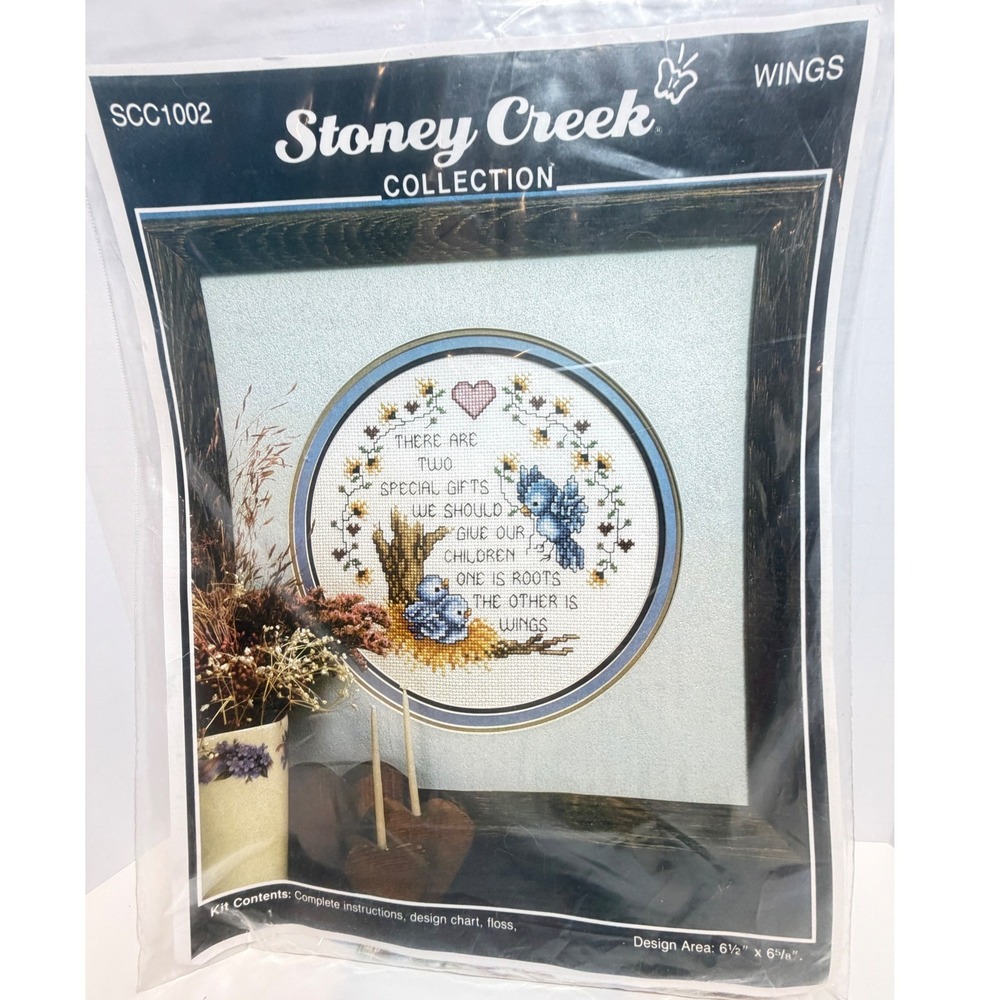intage Stoney Creek Wings SCC1002 Cross Stitch Pattern Floss No Fabric 1987
